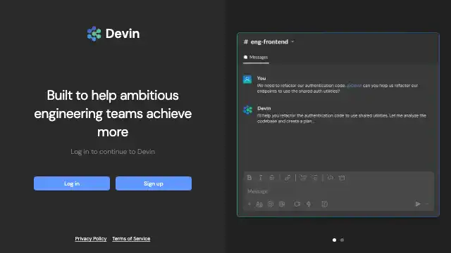 Screenshot of https://app.devin.ai/