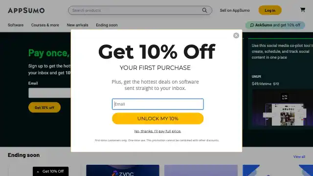 Screenshot of https://appsumo.com/