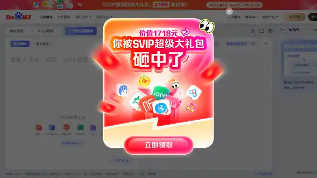 Screenshot of https://fanyi.baidu.com