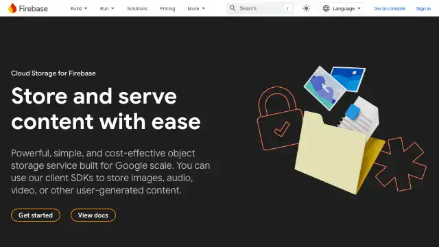 Screenshot of https://firebase.google.com/products/storage