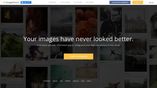 Screenshot of https://imageshack.com/