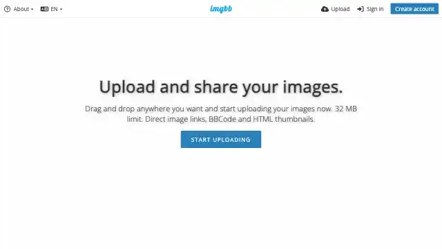 Screenshot of https://imgbb.com/