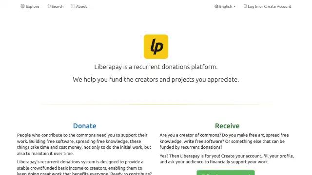 Screenshot of https://liberapay.com/