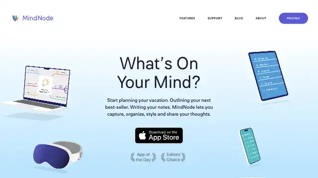 Screenshot of https://mindnode.com/