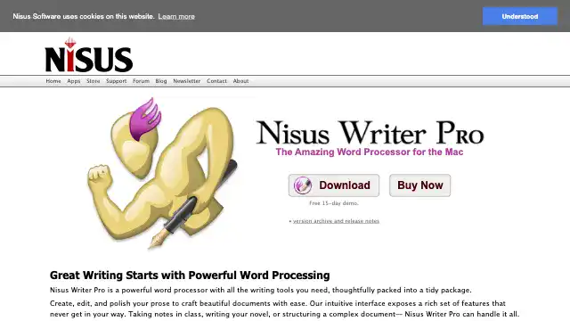 Screenshot of https://nisus.com/pro/