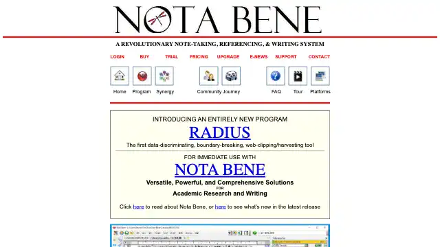 Screenshot of http://notabene.com/