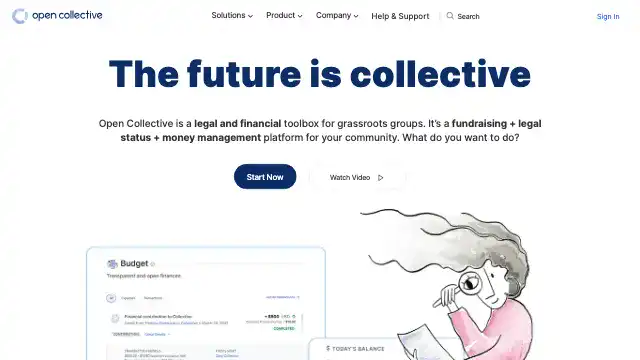 Screenshot of https://opencollective.com/