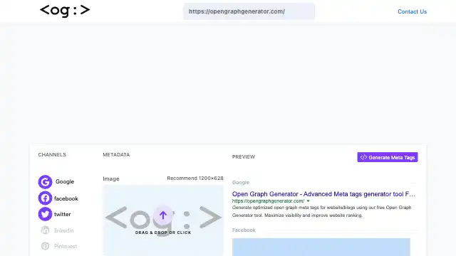 Screenshot of https://opengraphgenerator.com/