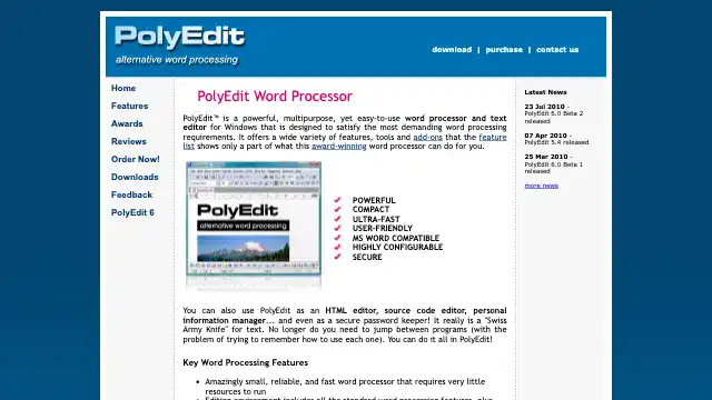 Screenshot of http://polyedit.com/