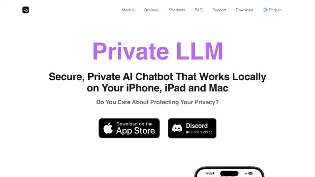 Screenshot of https://privatellm.app/