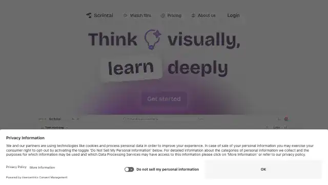 Screenshot of https://scrintal.com/