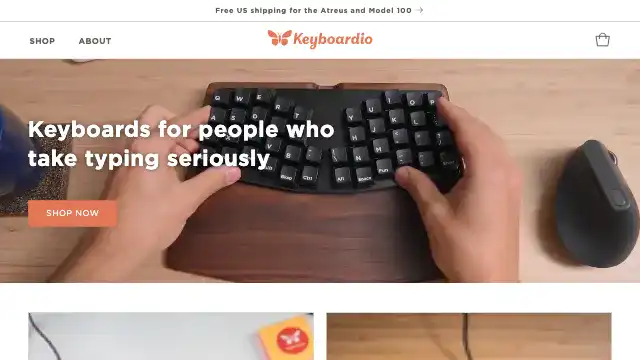 Screenshot of https://shop.keyboard.io/