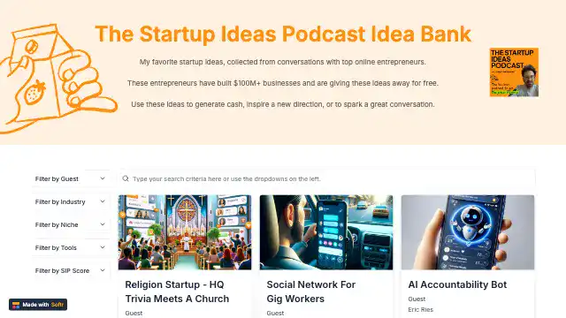 Screenshot of https://sipideabank.softr.app/