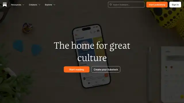 Screenshot of https://substack.com/