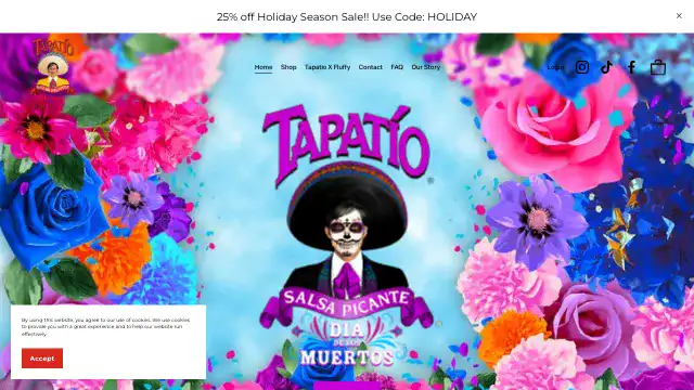 Screenshot of https://tapatiohotsauce.com/