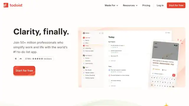 Screenshot of https://todoist.com/