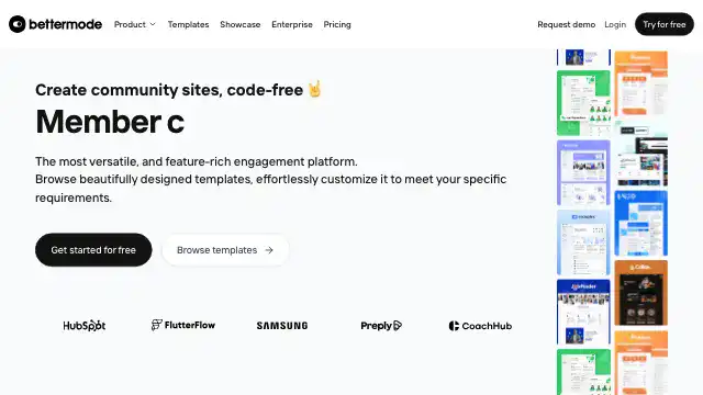 Screenshot of https://tribe.so/