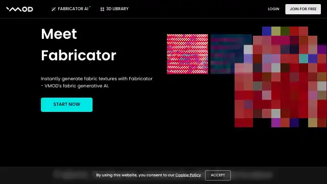 Screenshot of https://vmod.xyz/fabricator-generative-ai