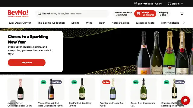 Screenshot of https://www.bevmo.com/