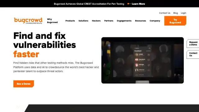 Screenshot of https://www.bugcrowd.com/