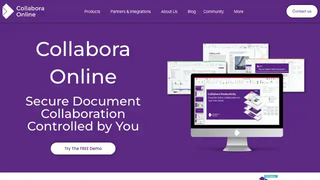 Screenshot of https://www.collaboraoffice.com/collabora-online/