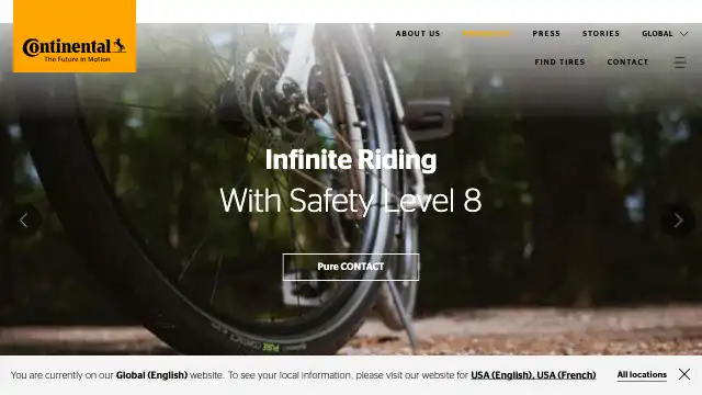 Screenshot of https://www.continental-tires.com/products/b2c/bicycle/