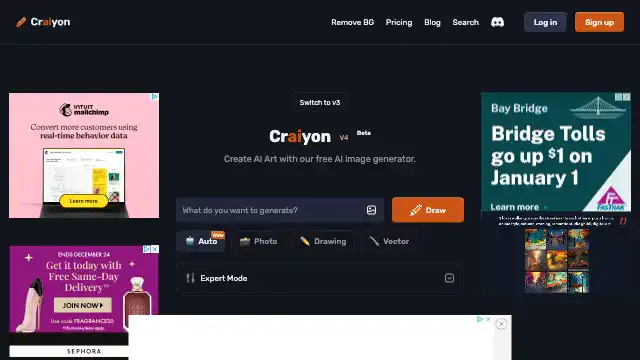 Screenshot of https://www.craiyon.com/