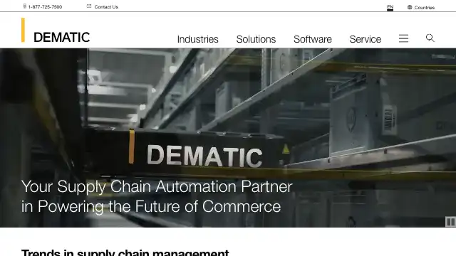 Screenshot of https://www.dematic.com/