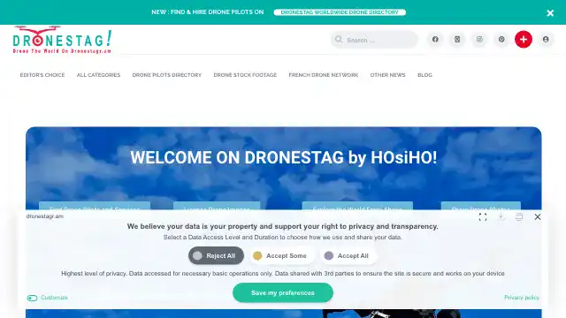 Screenshot of https://www.dronestagr.am/