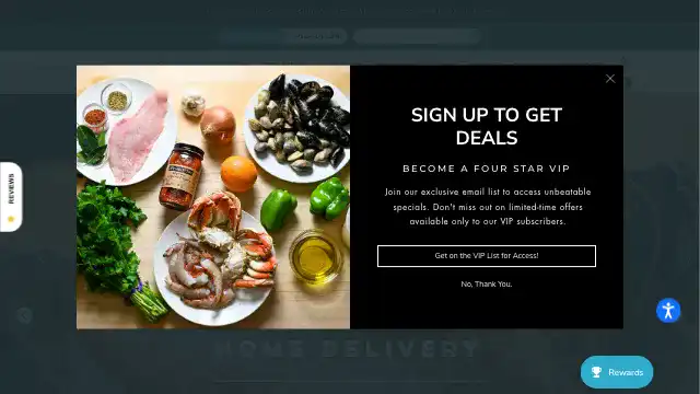 Screenshot of https://www.fourstarseafood.com/