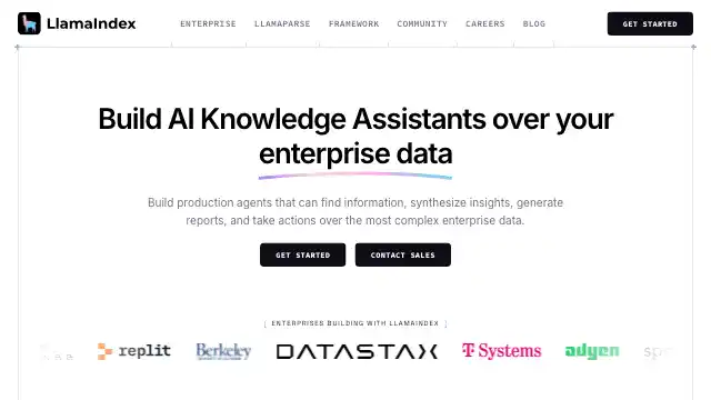 Screenshot of https://www.llamaindex.ai/