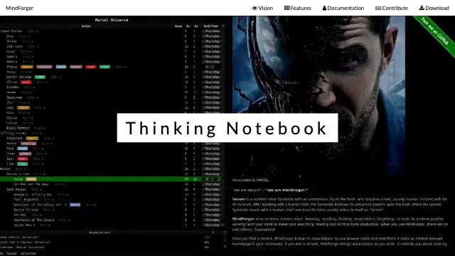 Screenshot of https://www.mindforger.com/