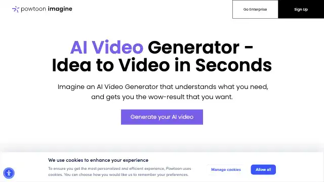 Screenshot of https://www.powtoon.com/ai-video-generator/