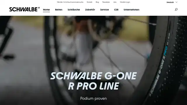 Screenshot of https://www.schwalbe.com/