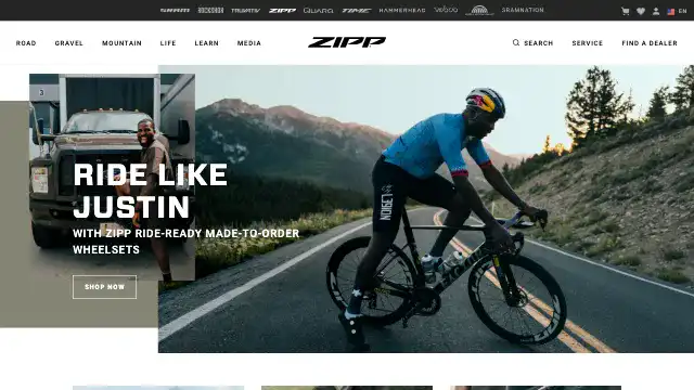 Screenshot of https://www.sram.com/en/zipp