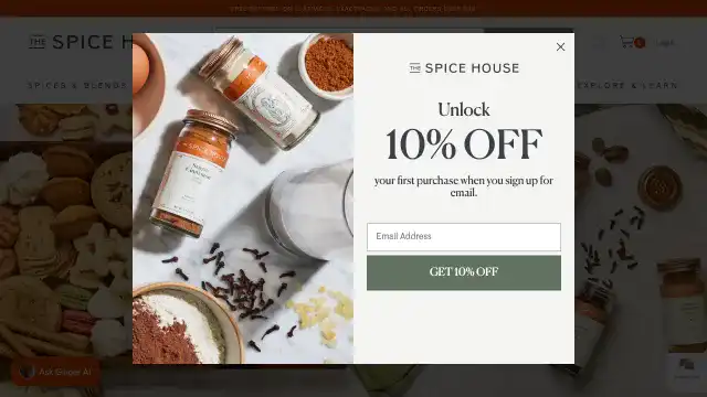 Screenshot of https://www.thespicehouse.com/