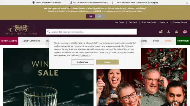 Screenshot of https://www.thewhiskyexchange.com/