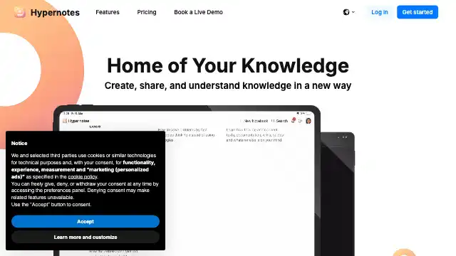 Screenshot of https://zenkit.com/hypernotes/